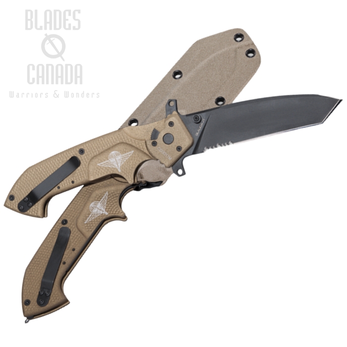 Extrema Ratio GLAUCA J1 Folding Knife, Bohler N690, Aluminum Desert, MOLLE Sheath